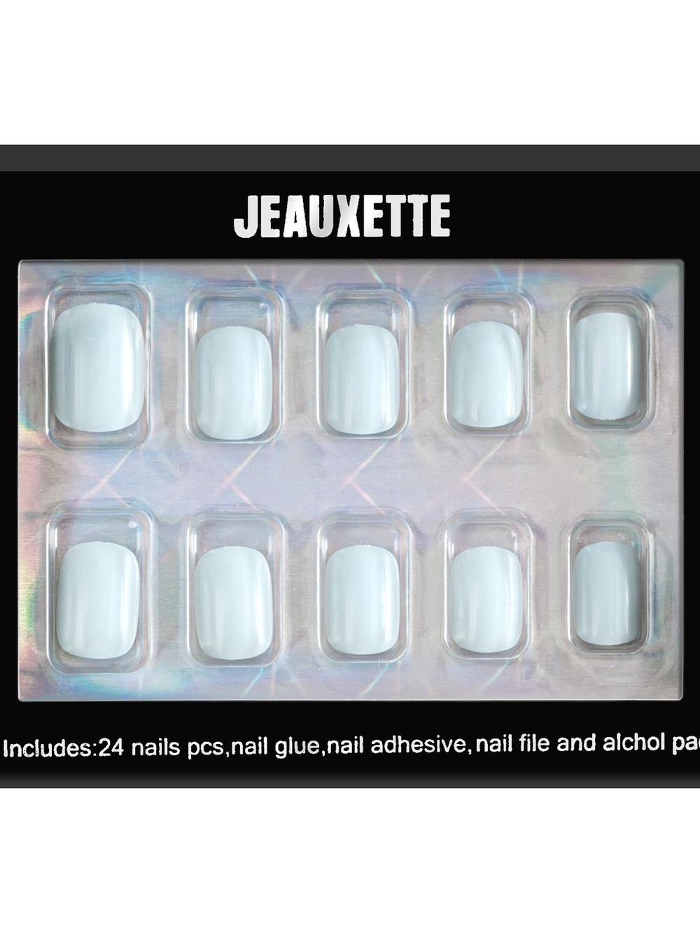 Glossy Blue short Press-On Nails – Anya